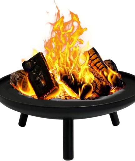 23 in Outdoor– Wood Burning Fire Pit – Durable Alloy Steel Fire Pits for Outside – Small Fire Pit for Backyard, Porch, Deck, Camping, BBQ