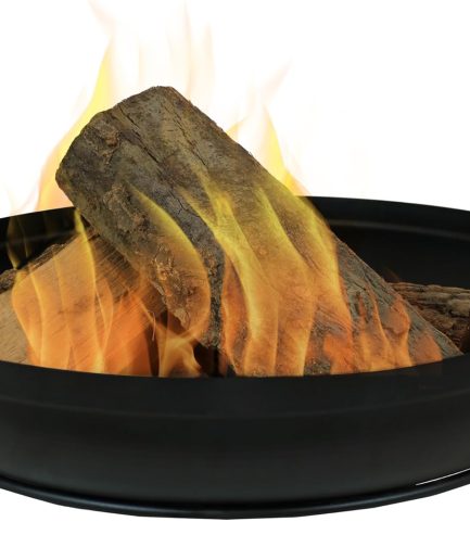 23-Inch Small Fire Pit for Patio - Outdoor Wood-Burning Fire Pit Bowl - Black