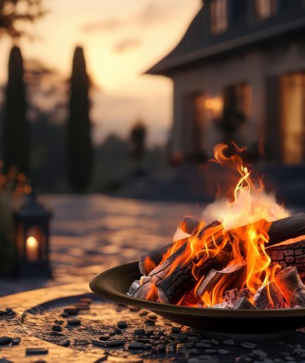 Fire Bowl - 24in Firepit Insert for DIY Fire Ring or Replacement - High Temp Finish - Firepits for Outside Wood Burning by