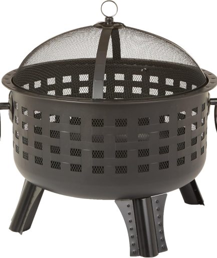 27 inch Steel Round Lattice Fire Pit, Easy to Assemble